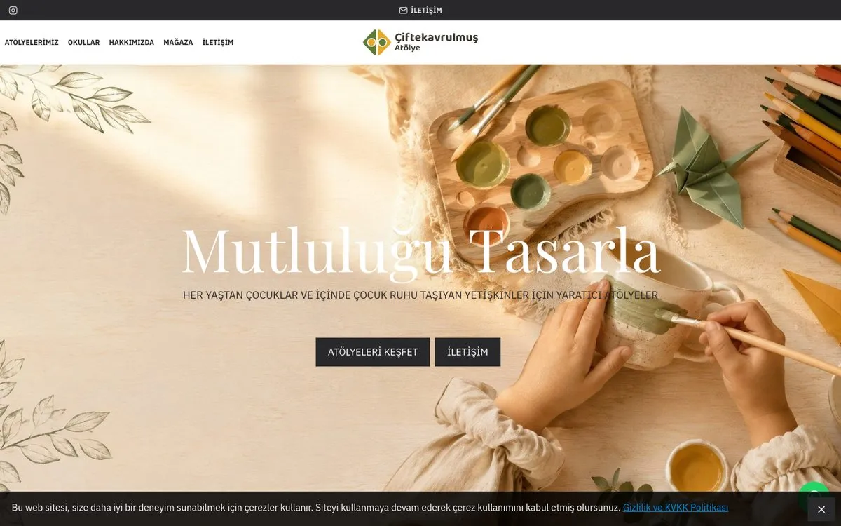 Çiftekavrulmuş Atölye web sitesi ana sayfası