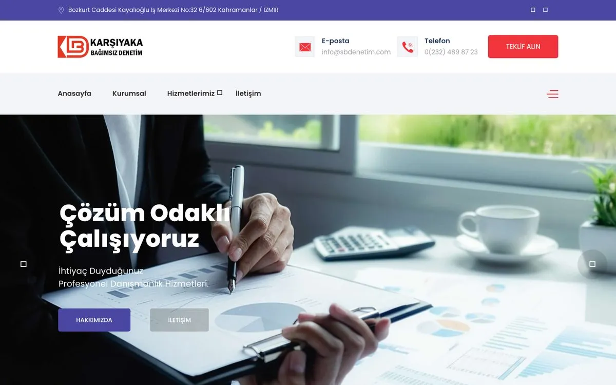 SB Denetim web sitesi ana sayfası